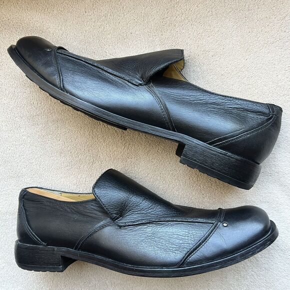 Gordon Rush Black Leather Slip On Loafer Shoes with Studs Men’s US 11 7142 - Picture 1 of 16